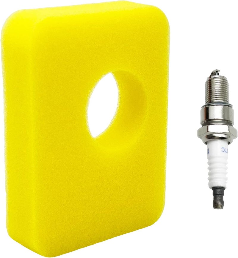 RayTour Air Cleaner Replacement Foam Filter 799579 fit for B.S. Engine Air Filters Spark Plug compatible with Briggs and Stratton Lawn Mower - Image 1